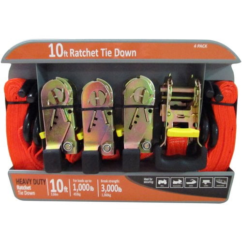 EK USA 19544P-W67-4PK Ratchet Tie Down,4 Pack EK USA 19544P-W67-4PK Ratchet Tie Down,4 Pack
